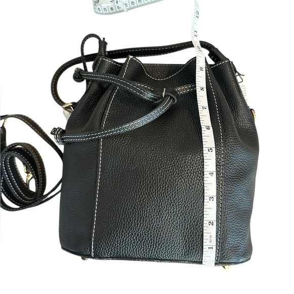 Divina Firenze Black Leather Bucket Bag - Picture 9 of 12